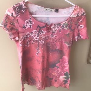 Cherry Blossoms Print Top